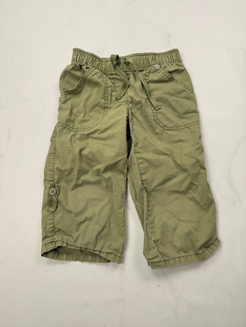 Gymboree Cargo Shorts Khaki 2000s VTG Adjustable - Girls 5